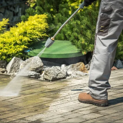 Pressure Washing A patio